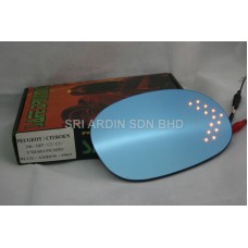 Peugeot 206 Blue Side Mirror w LED Signal